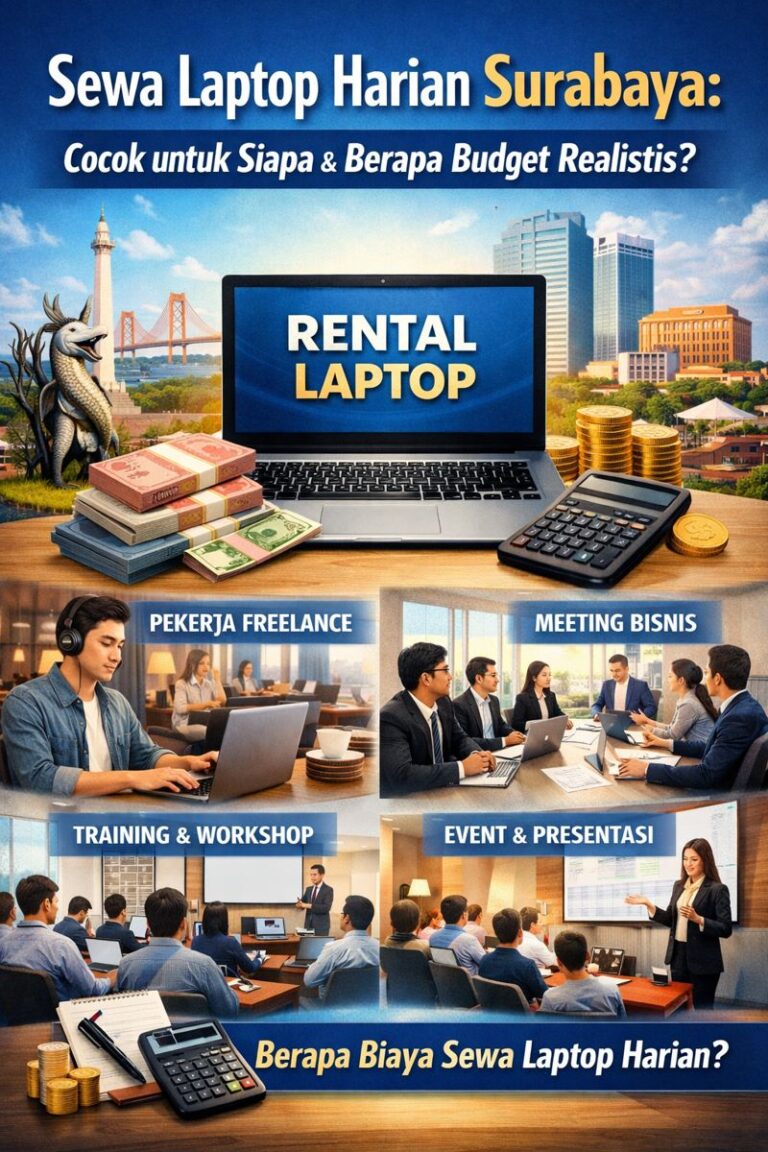 Read more about the article Sewa Laptop Harian Surabaya: Cocok untuk Siapa & Berapa Budget Realistis