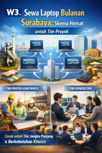 Read more about the article Sewa Laptop Bulanan Surabaya: Skema Hemat untuk Tim Proyek