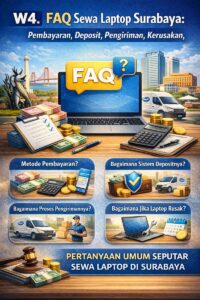 Read more about the article FAQ Sewa Laptop Surabaya: Pembayaran, Deposit, Pengiriman, Kerusakan, Perpanjangan