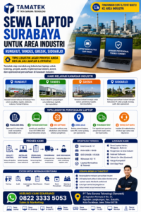 Read more about the article Sewa Laptop Surabaya untuk Area Industri (Rungkut, Tandes, Gresik, Sidoarjo): Tips Logistik | Tamatek