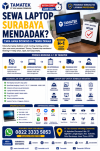 Read more about the article Sewa Laptop Surabaya Mendadak: Cara Aman Booking H-1 Tanpa Drama | Tamatek