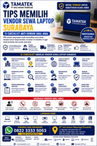 Read more about the article Tips Memilih Vendor Sewa Laptop Surabaya: 12 Checklist Anti Vendor Abal-abal | Tamatek