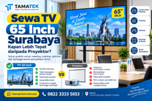 Read more about the article Sewa TV 65 Inch Surabaya: Kapan Lebih Tepat daripada Proyektor?